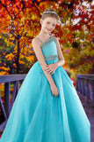 Turquoise One-Shoulder Girls Pageant Dress – Brydealo Couture
