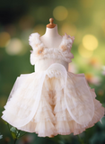 Elowen Ivory Haute Couture Ruffle Girls Pageant Dress – Brydealo Couture