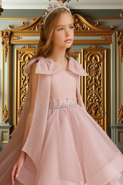 Blush Pink Pageant Flower Girl Dress | Pentelei Couture Gown
