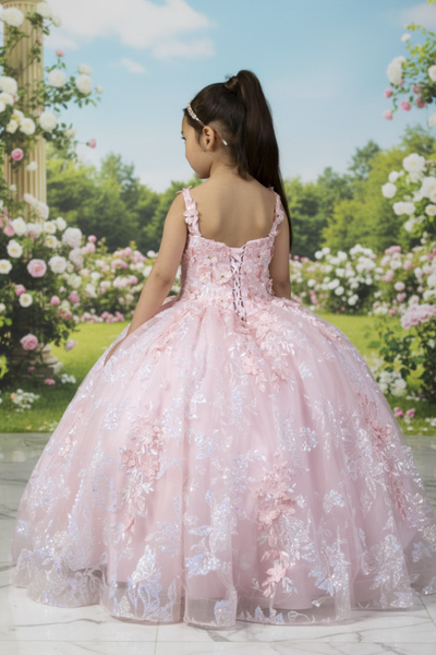 Aurelia Blush Pink Girls Pageant Dress - Princess Collection