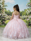 Aurelia Blush Pink Girls Pageant Dress - Princess Collection