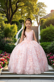 Aurelia Blush Pink Girls Pageant Dress - Princess Collection