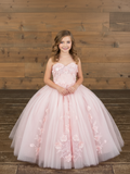 Girls Glitter Tulle Corset Pageant Ballgown