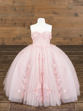 Girls Glitter Tulle Corset Pageant Ballgown