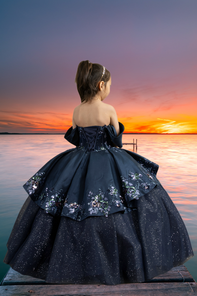 Layla Midnight Sparkle Pageant Gown for Girls