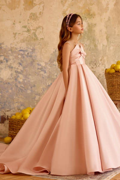 Pentelei Couture Girls Satin Ball Gown | Special Occasion