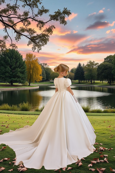 Elara White Communion Dress | Pentelei Couture
