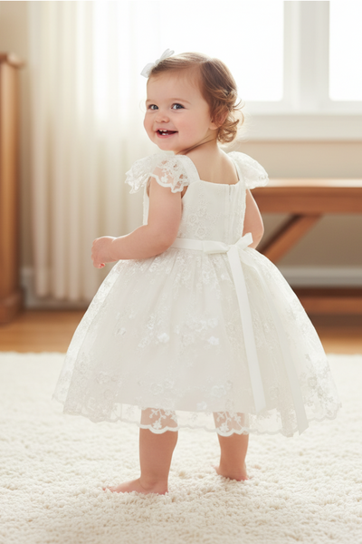 Baby Birthday Party Dress – Special Occasion Lace Baby Dress