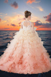 Aurora Pink Ombre Ball Gown – Brydealo Couture Pageant Dress
