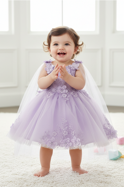 Rosalee Baby Girls 3D Floral Party Pageant Dress | Blush Kids