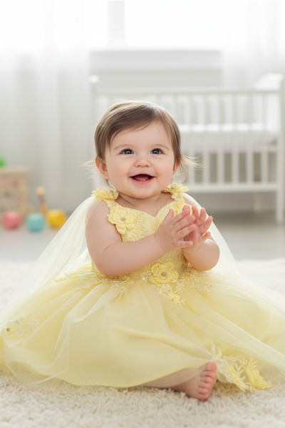 Rosalee Baby Girls 3D Floral Party Pageant Dress | Blush Kids