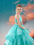 Turquoise Pageant Dress – Brydealo Couture Gown