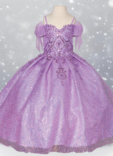 Marcella Lilac Glitter Pageant Dress for Girls