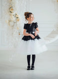 Tinsley Black Sequin & White Tulle Party Dress – Pageant & Birthday