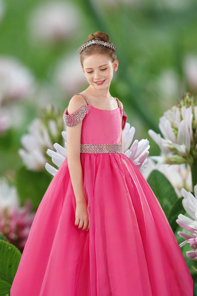 Brydealo Couture Hot Pink Pageant Gown – Girls Special Occasion