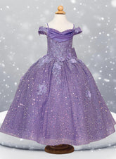 Rosalina Petal Sparkle Gown – Pink Dress for Pageants & Parties