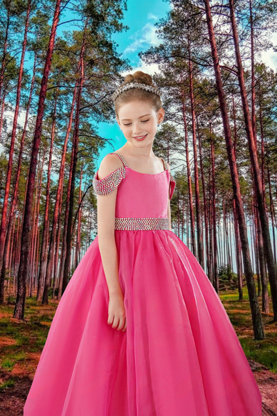 Brydealo Couture Hot Pink Pageant Gown – Girls Special Occasion