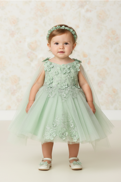 Rosalee Baby Girls 3D Floral Party Pageant Dress | Blush Kids
