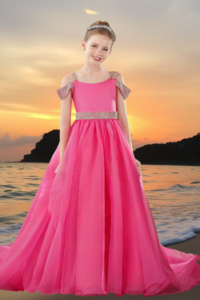 Brydealo Couture Hot Pink Pageant Gown – Girls Special Occasion
