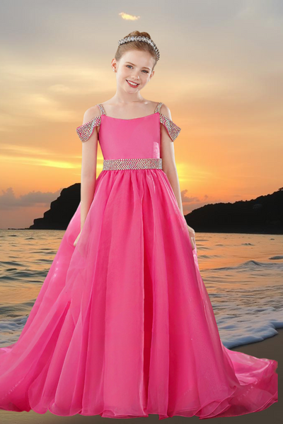 Brydealo Couture Hot Pink Pageant Gown – Girls Special Occasion