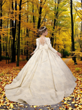 Anastelle Ivory Brocade Gown | Fashion Couture