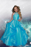 Teal Turquoise Ruffle Pageant Dress – 2Cute Giselle Gown