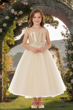 Girls Communion & Flower Girl Dress with Bow
