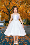 Girls Communion & Flower Girl Dress with Bow