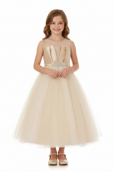 Girls Communion & Flower Girl Dress with Bow
