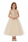 Girls Communion & Flower Girl Dress with Bow