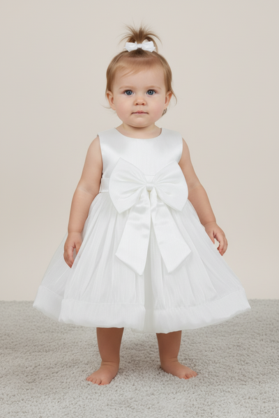 Baby Bow Party Dress for Birthday & Special Occasion