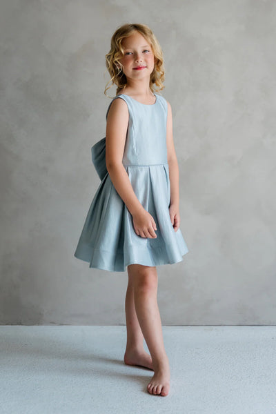Isadora Blue Shimmer Dress | Teter Warm Couture Girls