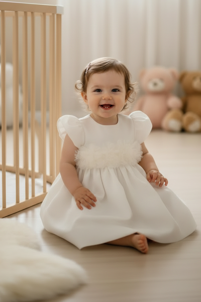 Amelisse Grace Off White Baby Dress | Teter Warm Couture