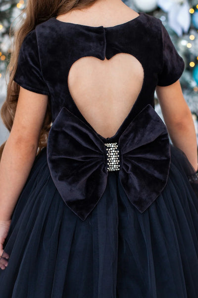 Chandra Flower Girl Velvet Tulle Dress - Wedding Party Pageant | Blush Kids