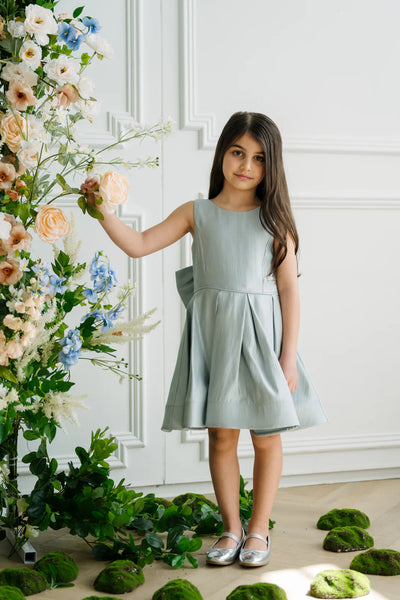 Isadora Blue Shimmer Dress | Teter Warm Couture Girls