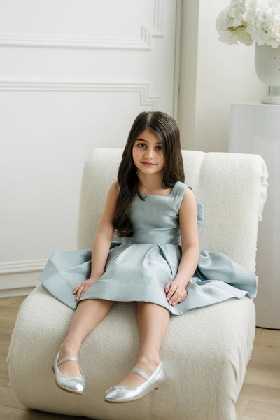 Isadora Blue Shimmer Dress | Teter Warm Couture Girls