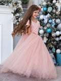Lilia Velvet Tulle Flower Girl Gown - Special Occasion Dress | Blush Kids