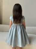 Elinora Skye Silver Blue Girl Dress | Teter Warm Couture