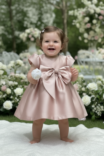 Rosalie Mae Pink Baby Dress | Teter Warm Couture | Blush Kids