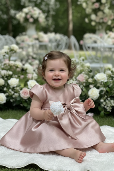 Rosalie Mae Pink Baby Dress | Teter Warm Couture | Blush Kids