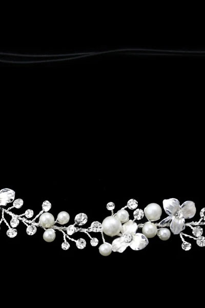 Isabella Swarovski Crystal Floral Communion Headband