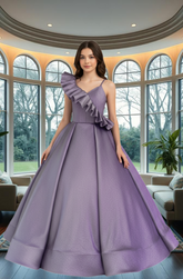 Luxury Lilac Flower Girl Pageant Gown | Couture Ballgown