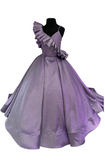 Luxury Lilac Flower Girl Pageant Gown | Couture Ballgown
