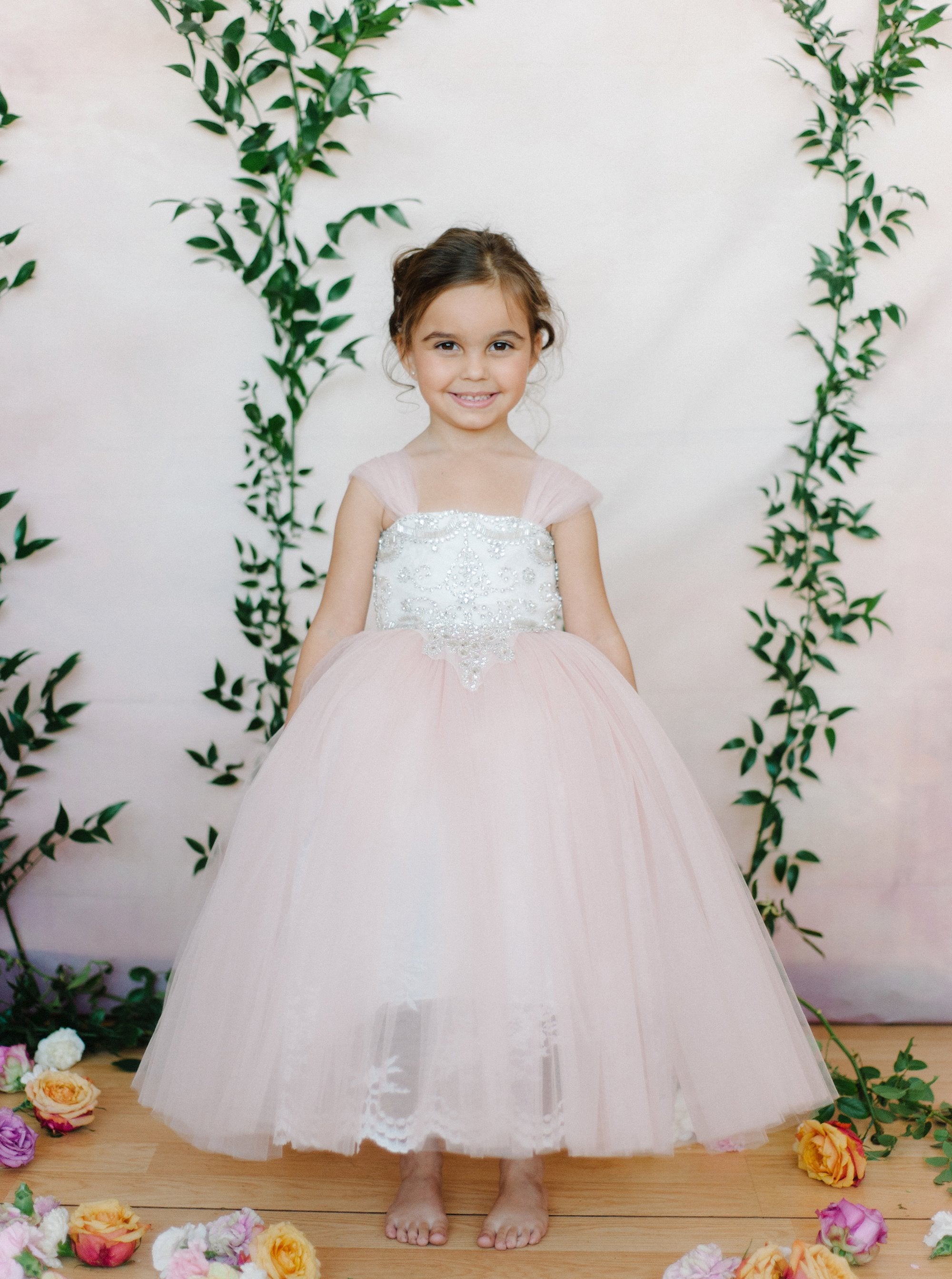Amalee Couture Rose Flower Girl And Communion Dress