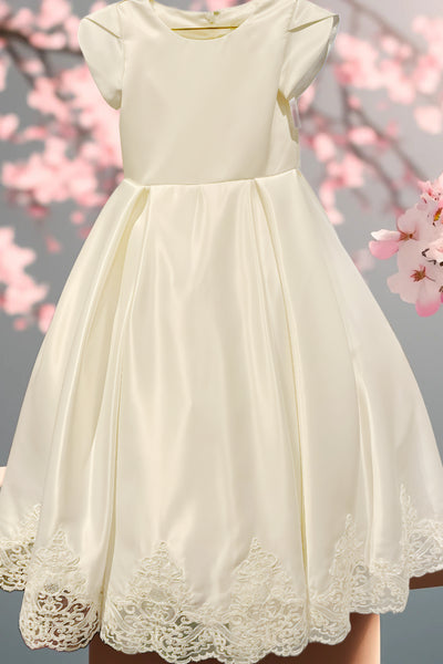 Celestine Satin Gown | Amalee Couture Communion & Flower Girl Dress