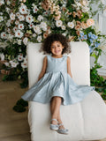 Isadora Blue Shimmer Dress | Teter Warm Couture Girls