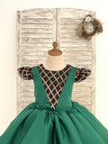 Emerald Couture High Low Pageant Gown with Train