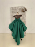 Emerald Couture High Low Pageant Gown with Train
