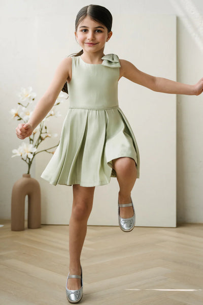 Amelia Soft Green Girls Couture Dress | Teter Warm