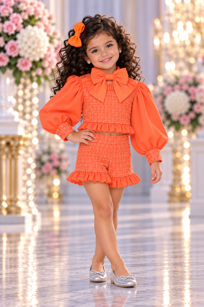 Girls Tweed Pageant Interview Short Set